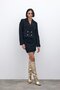Glitter Short Tweed Jacket - Black - 5