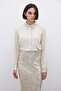 Sequin Detailed Classic Shirt - Beige - 2