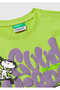 Boy's mustard front colorful peanuts printed jersey t-shirt - 3