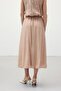Kraşlı Flared Skirt - Powder - 8