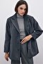 Buttoned Stamp Coat - Black - 4