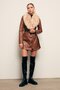 Fur Detailed Leather Jacket - Brown - 5