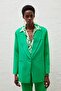 Single Button Loose Jacket - Green - 3