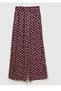 Women's Pink Mix 100% Viscose Comfortable Cut Elastic Waist Trousers with Pockets - 2