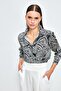 Patterned Plain Shirt - Black - 2