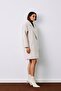 Patterned Short Coat - Stone - 3
