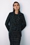 Buttoned Tweed Short Jacket - Black - 3