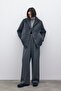 Buttoned Stamp Coat - Black