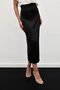 Satin Skirt with Pleated Detail - Black - 6