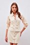 Button Detailed Mini Skirt Beige - 5