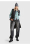Women's turquoise melange shetland cardigan - 3