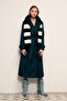 Belted Long Trench - Navy Blue - 2