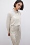 Sequin Detailed Classic Shirt - Beige - 5