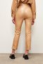 Lederhose mit hoher Taille – Beige - 5