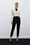 High Waist Dart Trousers - Black