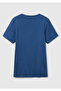 Women's Indigo Blue 100% Cotton Benetton Printed Basic T-Shirt - 4