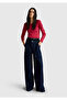Women's Fuchsia Basic Crew Neck Long Sleeve T-Shirt