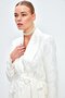 Patterned Long Coat - Ecru - 4