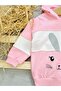 Baby Girl Rabbit Printed Sweathirt Set / Top and Bottom Set - 4