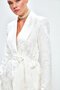 Patterned Long Coat - Ecru - 6