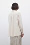 Sequin Detailed Classic Shirt - Beige - 8