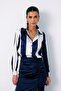 Striped Plain Shirt - Navy Blue