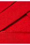 Boy's Red Logo Detailed Front Zippered Ribbed Sweatshirt - 3