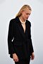 Belted Tweed Jacket - Black - 5