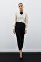 High Waist Dart Trousers - Black - 2