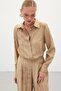 Patterned Casual Shirt - Camel - 2