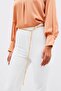 V-Neck Satin Blouse - Salmon - 5