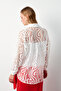 Patterned Tulle Shirt - Ecru - 7