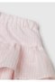 Girl's Dusty Pink Fully Printed Layered Skirt with Elastic Waist - 3