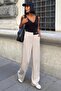 Beli Belt Detailed Fabric Trousers 0086