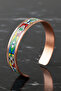 Women's Copper Bracelet Ring Set - Elena Model Special Edition Metal Box Zeolite Sand - 2