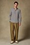 Sorento Linen Linen Comfort Fit Green Button Collar Men's Checkered Shirt - 4