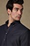 Matteo Royal Oxford Cotton Comfort Fit Black Button-Down Collar Men's Solid Shirt - 4