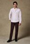 Marcel American Oxford Cotton Comfort Fit Pink Button Collar Men's Striped Shirt - 3