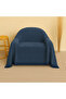 Cotton Ecru Sofa Throw 170X170 cm – Fringed Tv Blanket & Single Sofa Cover