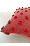 Tufting Linen Polka Dot Decorative Throw Pillow Case (Colorpomegranate Flower) - 5