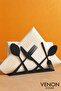 3-Piece Kitchen Elegance Set: Roll Towel Holder, Napkin Holder, Trivet – Metal Decorative Design Cutlery Holder - 7