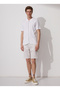 Jacket Collar Basic Plain White Men's Sweater Vartosu - 3