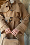 Women's Pocket Collar Trench Coat Mink - 6