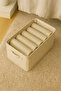 2 Pieces 45X30X20 Large Cream Steel Frame Cabinet Interior Shelf Organizer Foldable Clothing Organizer - 3