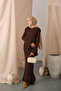 Women's Ruffle Detail Dress Brown
