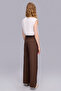Beli Belted Trousers with Piping at the Hem in Brown - 2