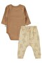 Cute Bear Printed 3-Piece Set 6-18 - Brown - 3