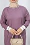 Mercerized Dress with Glitter Detail - 5