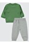 Knee Embroidery Pocketed Unisex Set for 6-18 Months - Khaki 9-12 Months - 3