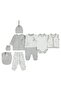 Baby 8-Piece Bodysuit Set - Gray
